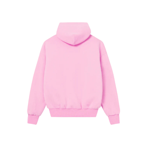 Bloom <b>Pink</b> Oversized Armor <b>Hoodie</b> 320gsm Double-Layered 70% Cotton 30% Polyester Cropped for Winter Use - Product Image 4