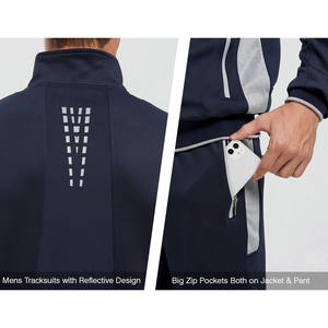 Survêtements deux pièces d'automne/hiver pour hommes Survêtements de jogging imprimés comprenant des vestes et des pantalons de survêtement pour hommes Costumes d'extérieur - Product Image 2