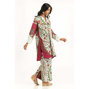 ชุดเซ็ตพิมพ์ลายโบฮีเมียนครอสสลับสี รุ่น IPST-55261 สำหรับฤดูใบไม้ผลิ/ฤดูร้อน ชุด 2 ชิ้น ผ้าเครป คอปก แขนกุด กางเกงขาสั้น - Product Image 4