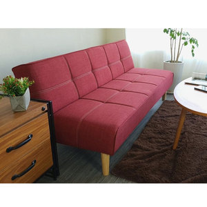Minimally Designed Multifunctional <b>Convertible</b> <b>Sofa</b> <b>Bed</b> Red 168x86x33cm SFG68021 Reclining Wooden for Living Room Home Furniture - Product Image 2