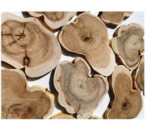 Juego de posavasos redondos de madera con ondas hechas a mano, posavasos de madera personalizados para Decoración de mesa, alfombrillas y almohadillas para bodas y fiestas - Product Image 5