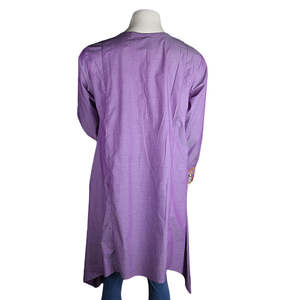 Kurti brodé pour femme - Coupe trapèze - Violet - Product Image 4