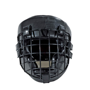 Artes marciales MMA Protector de cabeza de cuero Kickboxing Sparring Casco de boxeo con jaula de metal para entrenamiento y competición - Product Image 2