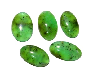 อัญมณี chrysoprase Cabochon จากออสเตรเลียอัญมณีหลวมทำเหมืองหินอัญมณี chrysoprase - Product Image 1