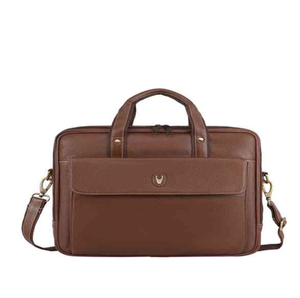 Mallette élégante en cuir PU, sac d'affaires moderne pour hommes avec poche avant incurvée au prix de gros bon marché - Product Image 5
