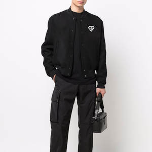 Men's Custom Fashion Design Woolen Letterman <b>Jacket</b> High Quality <b>Thin</b> Casual Winter Wear Stand Collar <b>Waterproof</b> Windproof - Product Image 2