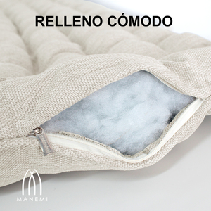 Cojín para Banco con Cubierta con Cierre, Relleno de Fibra Hueca, Cómodo para Interiores y Exteriores, con Almohadas - Product Image 5