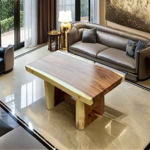 Mesa de Centro Recta de Madera Sua, Ecológica y Duradera, Estilo Rústico Moderno para Sala de Estar, Madera Sólida para Uso en Casa o Cafetería, Niwara - Product Image 4