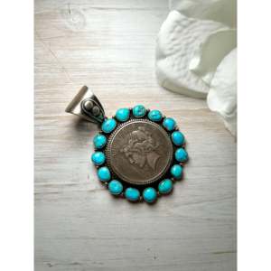 Pendentif Eleanor Richards Kingman avec turquoise et technologie d'incrustation en argent sterling - Product Image 3