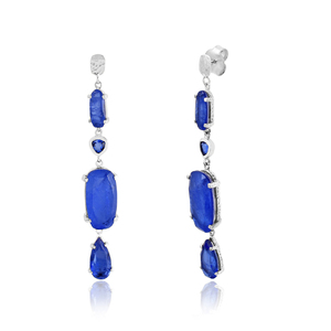 Hot Sale Trendy 925 Sterling <b>Silver</b> Green Quartz Doublet Gemstone <b>Drop</b> <b>Earrings</b> Cute Design for Women Jewelry for Party Gift - Product Image 6