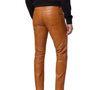 Service OEM, pantalon de moto en cuir véritable de haute qualité, léger, coupe droite, toile décontractée, logo personnalisé, respirant - Product Image 3