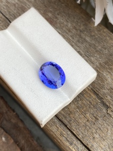 อัญมณี Tanzanite กะรัต5.74ธรรมชาติได้รับการรับรองรูปไข่ตัด zoisite อัญมณีหลวมพร้อมแว่นขยายสะอาดสำหรับเครื่องประดับ - Product Image 3