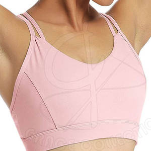 Ropa de gimnasio Sujetador deportivo para niña con 100% Spandex/Tela de nailon Entrenamiento Sujetador deportivo para mujer Personalizar su propio logotipo de marca - Product Image 5