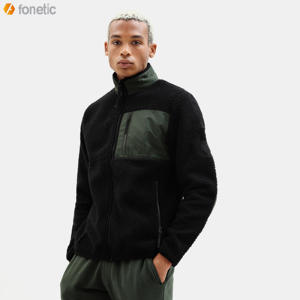 Chaqueta Polar de Manga Larga para Hombre, Personalizada, de Forro Polar, Color Sólido, Invierno, Cuello Alto, Secado Rápido, Ecológica - Product Image 2
