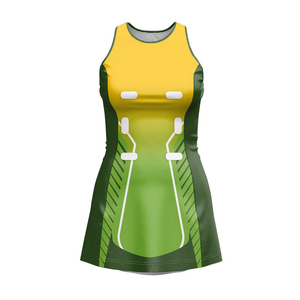 Vente en gros uniforme de netball professionnel sur mesure pour dames robe de haute qualité à col en V avec sublimation design respirant - Product Image 1