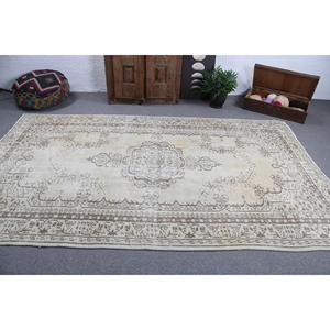 พรมตุรกีวินเทจขนาด 5.8x9.6 ฟุต พรมขนาดใหญ่ พรมลายพรางสีขาว - Product Image 3