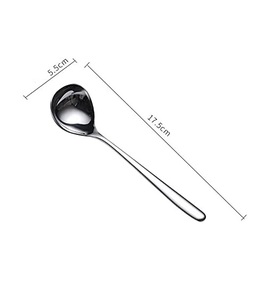 Cuchara de sopa de acero inoxidable, cubiertos de mango largo, tamaño personalizado, cuchara de sopa de acero inoxidable de alta calidad - Product Image 2