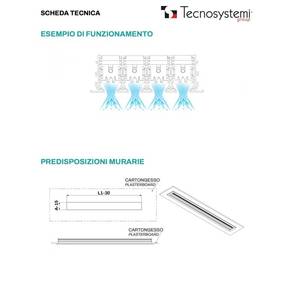 Difusor Lineal de Aluminio de 4 Ranuras Tecnosystemi para Ventiladores de Pared - Product Image 3