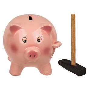 Hucha de Plástico de Alta Calidad con Lindo Martillo de Papel, Número Pintado a Mano y Patrón de Caja, Banco de Dinero - Product Image 2