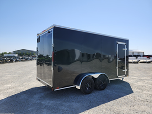 Remolque de carga cerrado Cross 7x16 con eje tándem, remolque utilitario con altura interior de 84 pulgadas, puerta de rampa con forma de V, remolque para transporte de carga en venta - Product Image 3