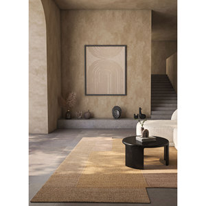 Tapis en jute et chanvre tissé plat beige et marron Daaira PDJT-388 pour usage domestique - Product Image 6