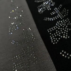 High Quality Custom Colors Unisex Lightweight Knee-Length Winter Pullover Cotton Tracksuit Distressed Embroidered <b>Rhinestone</b> <b>Top</b> - Product Image 4