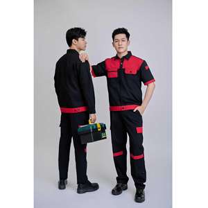 Ensemble de vêtements de travail vietnamien neuf pour femmes, noir et rouge, respirant, confortable, à manches courtes, haute visibilité, durable, de la marque FMF - Product Image 5