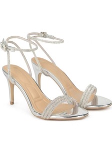 Sandales romaines à talons hauts avec lanières en strass en forme de serpent, à brides croisées et bout ouvert pour femmes - Product Image 5