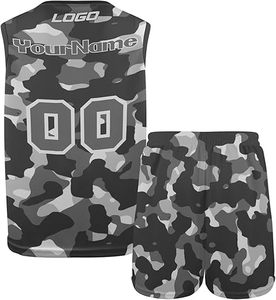 Ensemble d'uniformes de basket-ball légers et respirants, taille plus, style unique, couleur unie, haute qualité pour adultes - Product Image 4