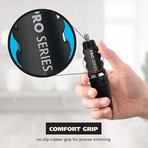 Tondeuse à sourcils et poils de nez 2-en-1 double face au lithium-ion, alimentée par batterie, pour la maison, le camping-car, la voiture, le garage, en plastique, conçue pour les hommes - Product Image 6