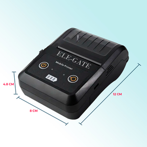 เครื่องพิมพ์ใบเสร็จแบบพกพาขนาด 58 มม. เชื่อมต่อบลูทูธ พิมพ์ขาวดำ ความละเอียด 203dpi วัสดุพลาสติก สำหรับพิมพ์สติกเกอร์และบาร์โค้ดแบบพกพา - Product Image 3