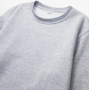 เสื้อสเวตเตอร์สวมหัวแบบสวมหัวสำหรับผู้ชายเสื้อสเวตเตอร์คอกลมผ้าฟลีซปักสีพื้นเสื้อแฟชั่นลำลองฤดูหนาว - Product Image 3