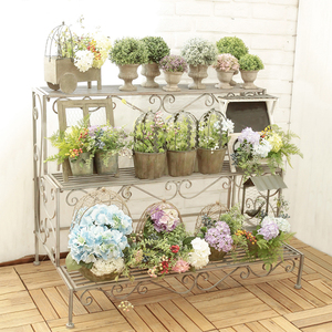 Soporte escalonado <span class=keywords><strong>de</strong></span> Metal para plantas, <span class=keywords><strong>escalera</strong></span> <span class=keywords><strong>de</strong></span> 3 niveles para repisa <span class=keywords><strong>de</strong></span> plantas en maceta, para interior y exterior - Product Image 1