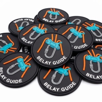 En gros : Patchs PVC découpés au laser, Badges industriels métalliques découpés, Emblèmes ronds en silicone pour la fabrication d'acier et les vêtements de travail, Direct