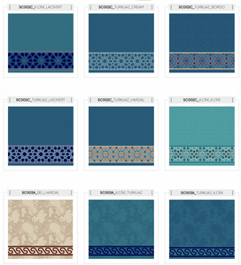 Alfombra de Mezquita Adiva, Alfombra de Oración para Masjid, Alfombra de Pared Moderna con Diseño Floral, Pelo Alto Acolchado, Respaldo de Yute, Poliéster Turco Gaziantep - Product Image 1