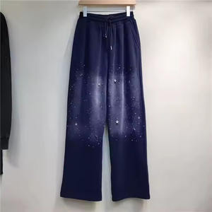 Haute qualité nouveau personnalisé unisexe strass à capuche pantalon hommes strass survêtement jeunes ensembles Design mode Streetwear - Product Image 3