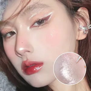 Delineador de ojos líquido champán con purpurina de diamante resistente al agua, maquillaje de sombra de ojos, Lápiz Delineador de ojos negro y marrón, herramientas de maquillaje para fiestas