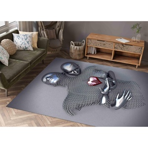 3d Silver Couple <b>Rug</b>, Kuman <b>Rug</b>, Romantic Couple <b>Rug</b>, 3d Metallic <b>Rug</b>, Lover Gift <b>Rug</b>, Valentines Day Gift,<b>Chenille</b> <b>Rug</b> - Product Image 4