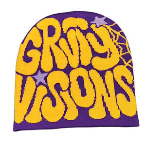 Tendance élégant Logo personnalisé hiver chaud respirant imperméable Jacquard à revers bonnet tricoté plusieurs couleurs 100% acrylique - Product Image 6