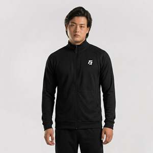 Chaqueta Deportiva Negra con Cierre y Cuello Alto para la Temporada de Otoño - Product Image 1