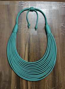 Collar de Cordón Encerado, Hilo de Algodón Verde, Collar Grueso, el Mejor Regalo para Fiestas, Collar de Diseño con Bordado, Joyería de Fiesta para Mujer - Product Image 3