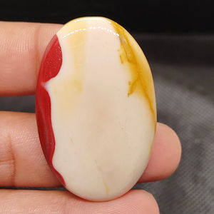 พลอยมูไคต์แจสเปอร์ทรงหลังเบี้ย งานแฮนด์เมด คุณภาพสูง สีชมพูธรรมชาติ ขนาดผสม สำหรับทำเครื่องประดับจำนวนมาก - Product Image 1