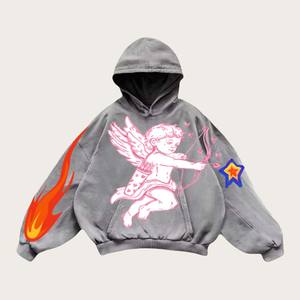 Sweat-shirt à capuche surdimensionné pour homme, dernier design personnalisé, best-seller, broderie, style streetwear, en vente - Product Image 4