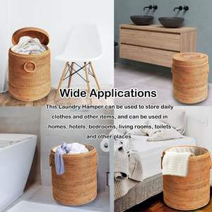 ภาชนะใส่อาหารหวายทันสมัยเป็นมิตรต่อสิ่งแวดล้อมสำหรับจัดเก็บและจัดระเบียบบ้านหัตถกรรมเวียดนาม - Product Image 3