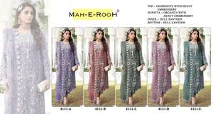 Costume pakistanais tendance avec séquences Travail brodé et travail manuel Travail Khatli - Product Image 4