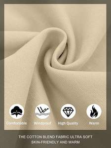 High Street Men's Casual Cotton Pullover Hoodie Ecológico Invierno Manga larga con hombro caído Patrón sólido Diseño de media cremallera - Product Image 5