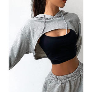 Haut court zippé personnalisé pour femme, style décontracté, en coton 100% – Collection Hiver - Product Image 3