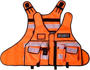 OEM phản chiếu an ninh vest với dây kéo bền và in logo cho xây dựng, bãi đậu xe, và tuần tra nhân viên - Product Image 5