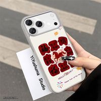 Coque de téléphone magnétique à sublimation vierge style chinois avec motif floral blanc pour modèles 11 et 17 Pro Max, en TPU souple, unisexe