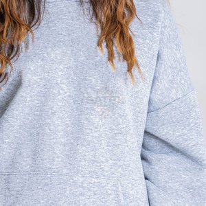 Custom Logo <b>Women</b> Fleece Tracksuit Wholesale Heavyweight Cotton Polyester Oversized Hoodie And <b>Joggers</b> Sweatpants <b>Set</b> - Product Image 5